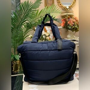 NWT Bugatti Navy Blue Nylon Tote Travel Bag